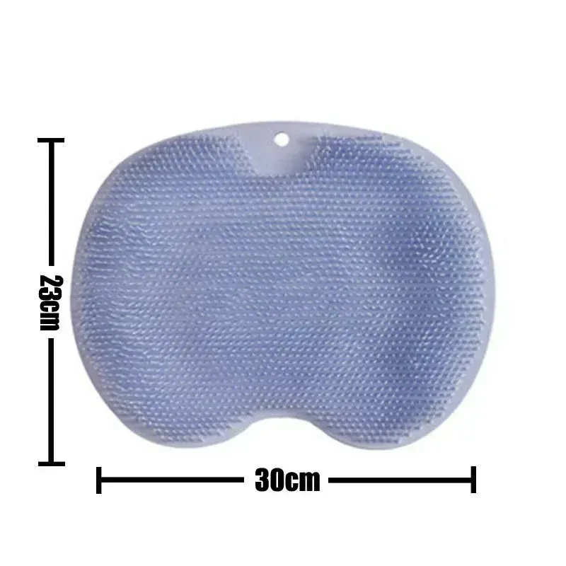Brosse de massage pour le dos en silicone, tapis de douche antidérapant pour le bain, tapis de massage pour les pieds avec ventouse, brosse exfoliante pour les pieds 11