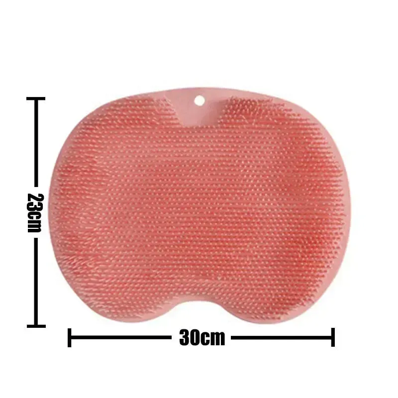 Brosse de massage pour le dos en silicone, tapis de douche antidérapant pour le bain, tapis de massage pour les pieds avec ventouse, brosse exfoliante pour les pieds 10