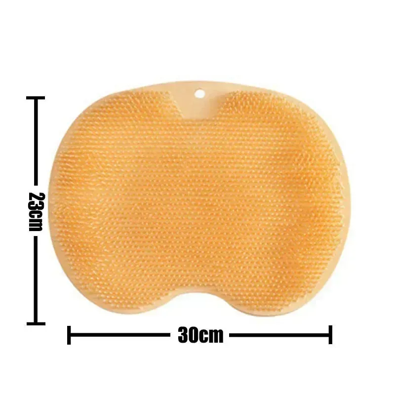 Brosse de massage pour le dos en silicone, tapis de douche antidérapant pour le bain, tapis de massage pour les pieds avec ventouse, brosse exfoliante pour les pieds 8