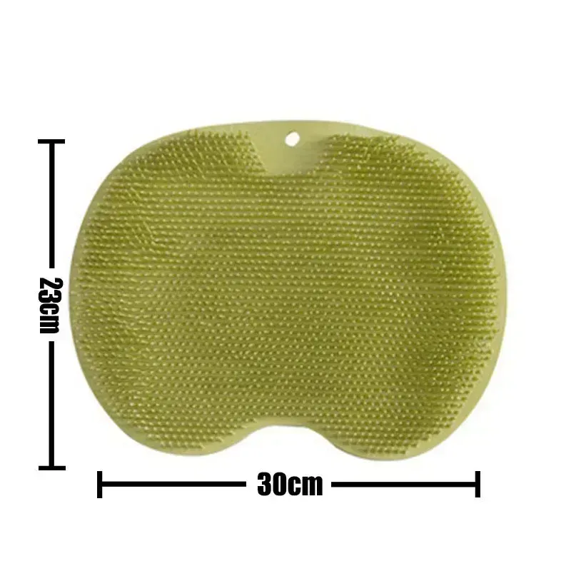 Brosse de massage pour le dos en silicone, tapis de douche antidérapant pour le bain, tapis de massage pour les pieds avec ventouse, brosse exfoliante pour les pieds 7