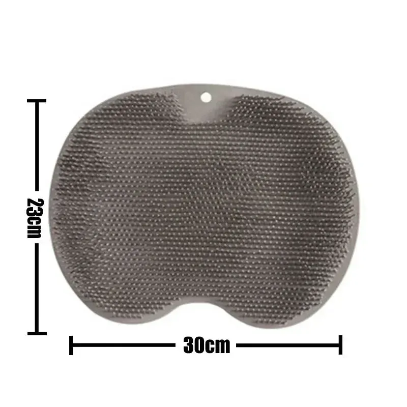 Brosse de massage pour le dos en silicone, tapis de douche antidérapant pour le bain, tapis de massage pour les pieds avec ventouse, brosse exfoliante pour les pieds 9