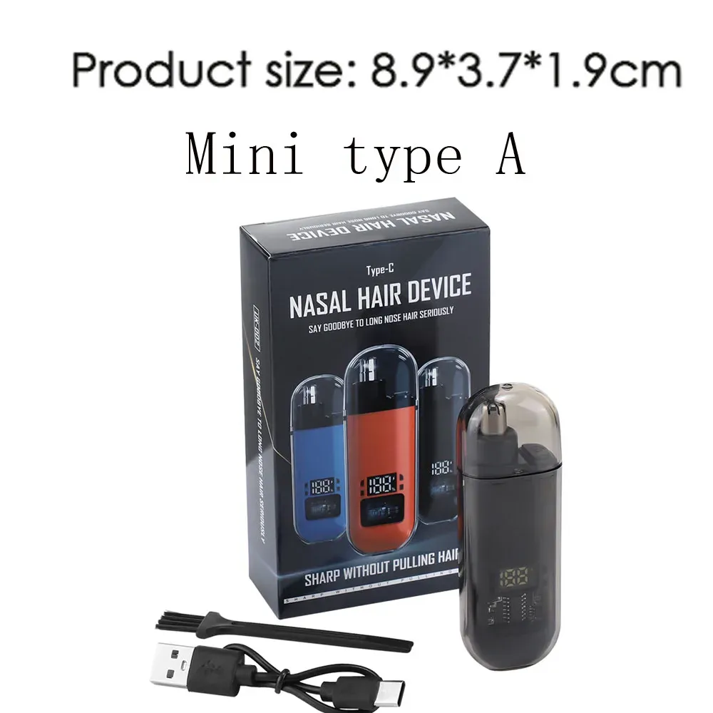 Tondeuse électrique pour le nez à moteur haute vitesse, pour hommes et femmes, avec tête de coupe et épilateur pour lèvres et sourcils, rasoir de type R 9