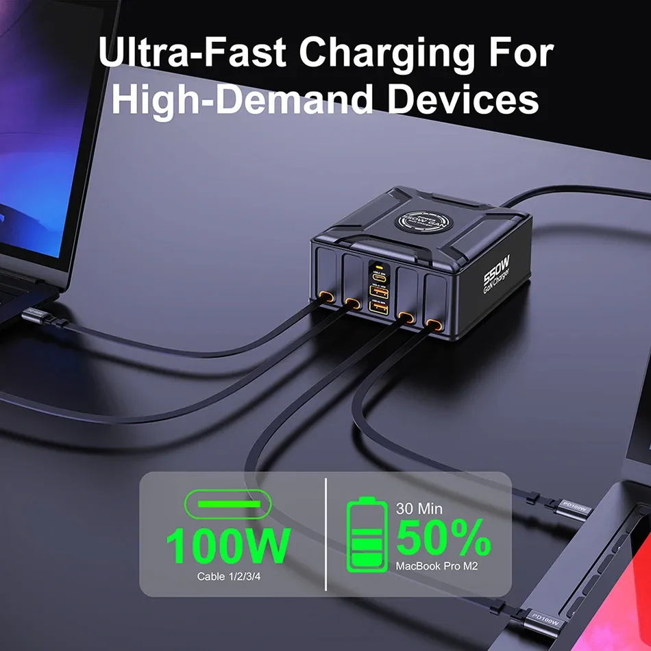 Câble USB-C rétractable en situation