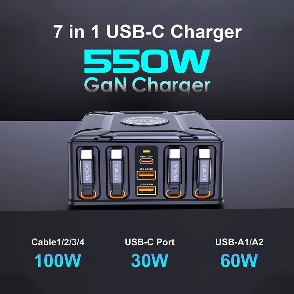 Station de charge 7-en-1 vue d'ensemble