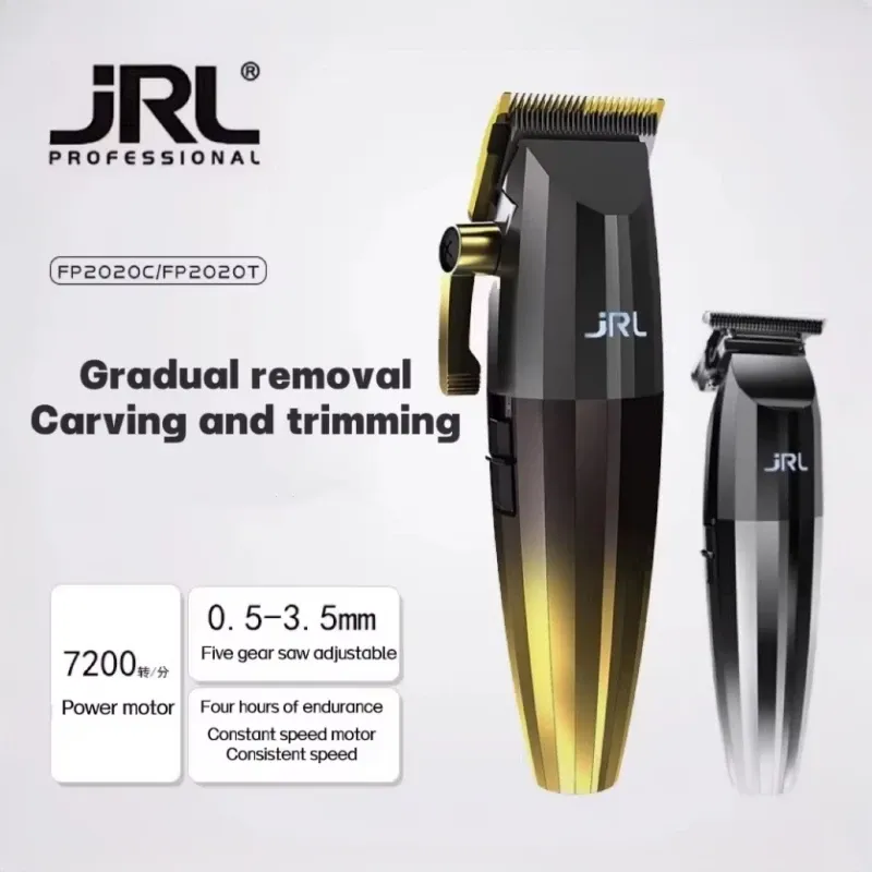 Tondeuse à cheveux professionnelle JRL 2020C 2020T originale, tondeuse électrique sans fil pour hommes, lame de cisaillement à huile 3