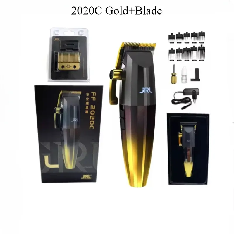 Tondeuse à cheveux professionnelle JRL 2020C 2020T originale, tondeuse électrique sans fil pour hommes, lame de cisaillement à huile 9