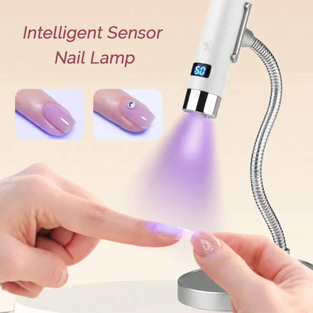 Mini sèche-ongles UV LED portatif, capteur intelligent, rechargeable et sans fil, pour bureau et usage nomade, outil de salon de manucure - Image 1