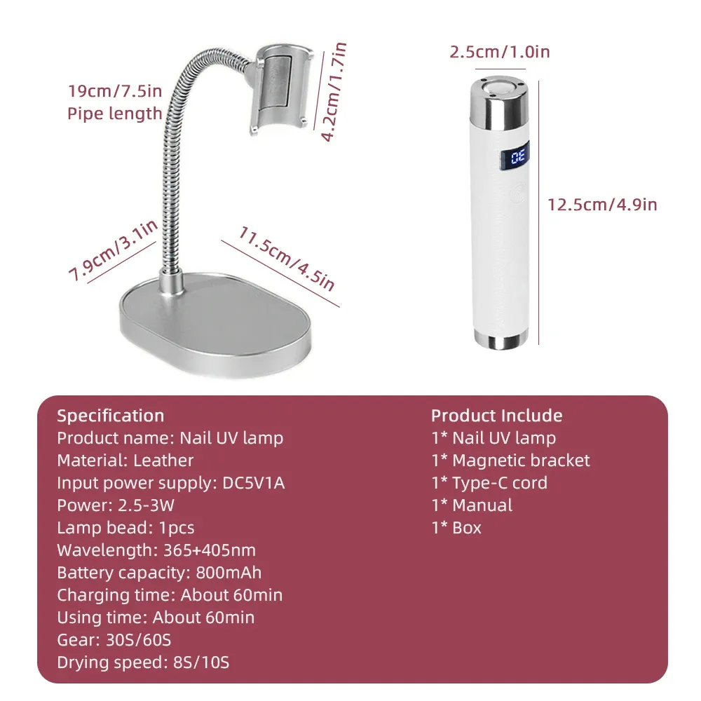 Lampe UV portative en situation d'utilisation