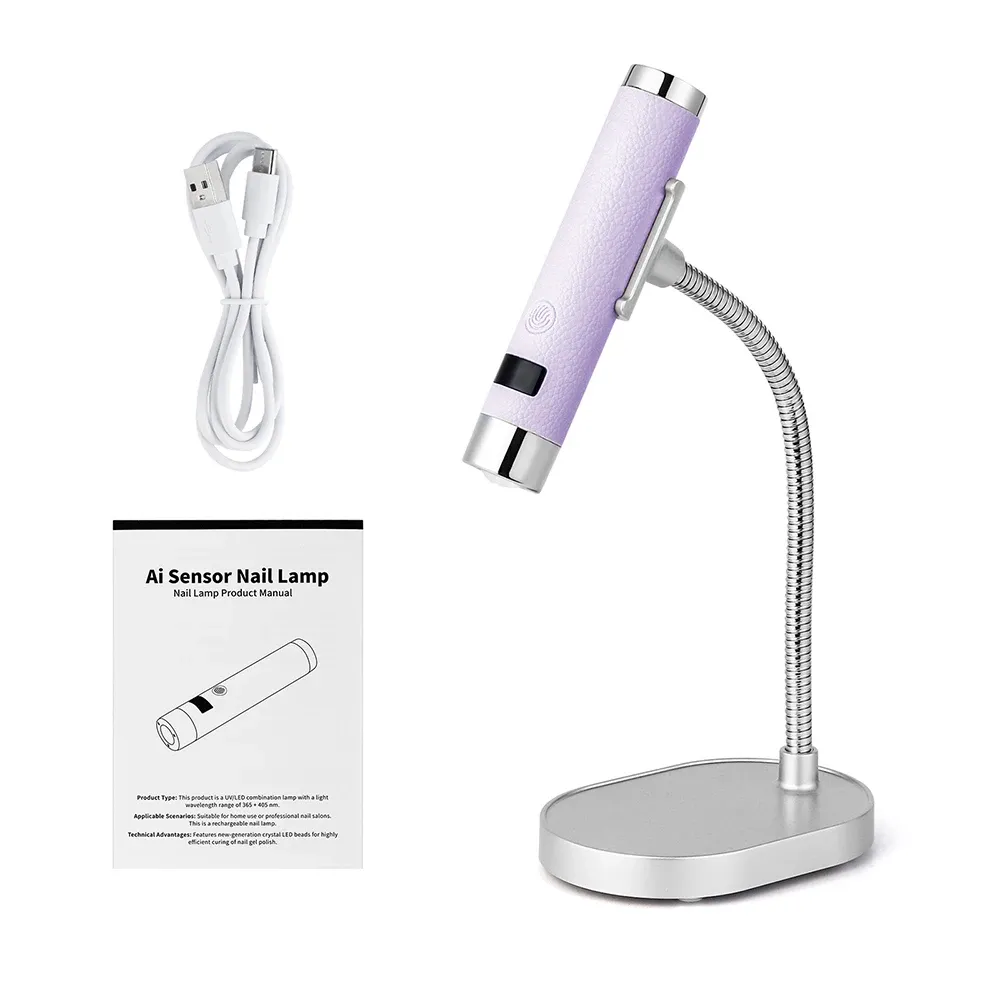 Mini sèche-ongles UV LED portatif, capteur intelligent, rechargeable et sans fil, pour bureau et usage nomade, outil de salon de manucure 10