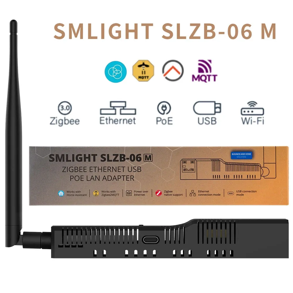 SMLIGHT SLZB-06 – Adaptateur Zigbee 3.0 vers Ethernet, USB et WiFi avec prise en charge PoE, compatible Zigbee2MQTT, ZHA et Home Assistant - Image 1