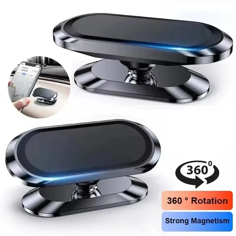 Support magnétique de téléphone pour voiture à rotation 360°, compatible iPhone 17, 16, XR, Xiaomi, Huawei, Samsung et LG