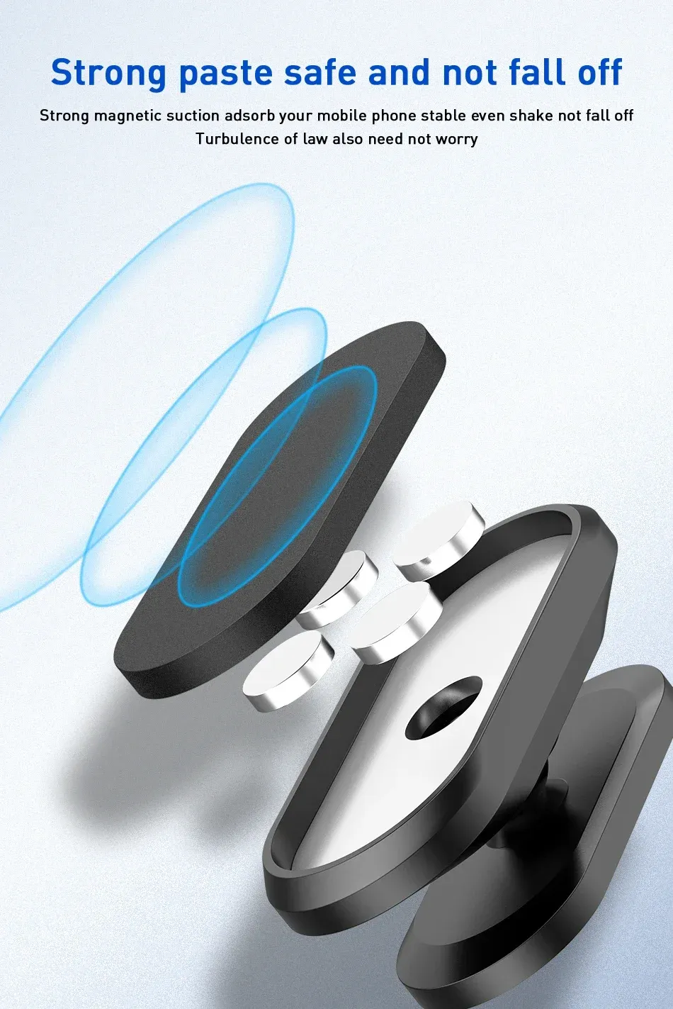 Détail de la fixation magnétique du support
