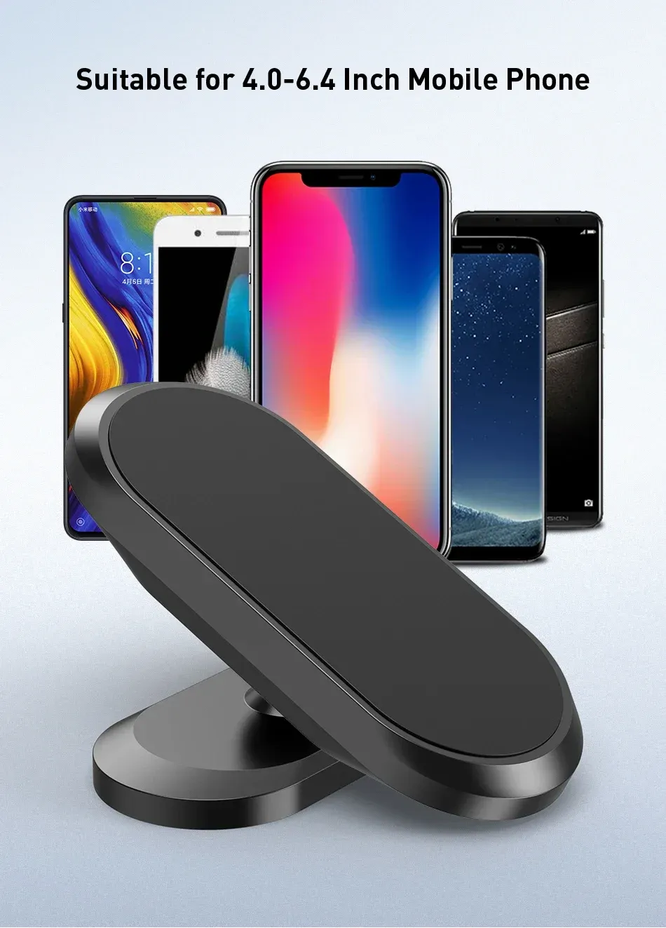 Support magnétique à 360° pour voiture, finition soignée