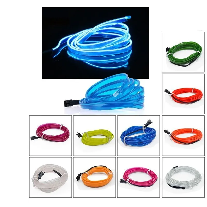 Bandes lumineuses LED décoratives pour habitacle de voiture, éclairage d'ambiance à lumière froide pour tableau de bord et console, 1/2/3/4/5 m 3