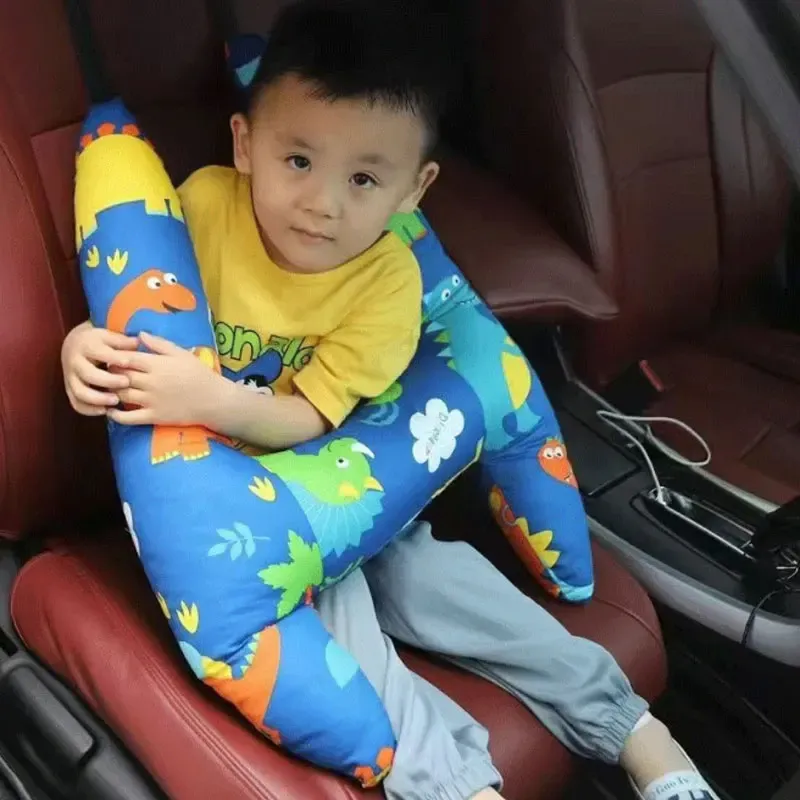 Oreiller de voyage en forme de H pour un sommeil sécurisé en voiture, pour enfants et adultes 2