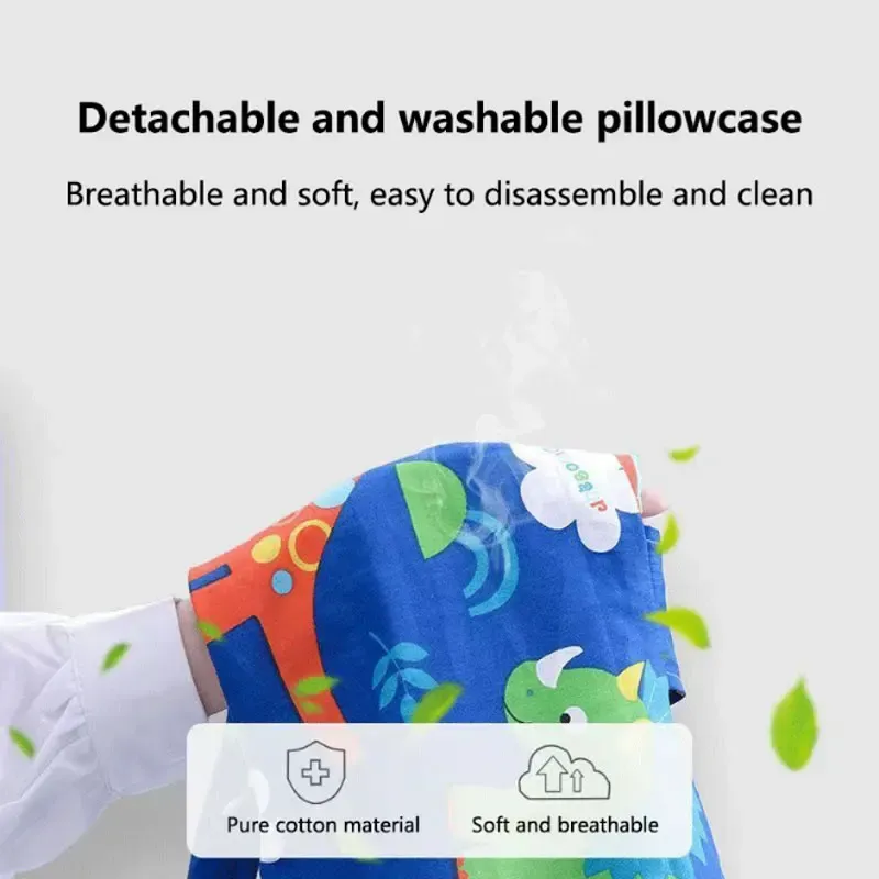 Détail du coussin de voyage en forme de H