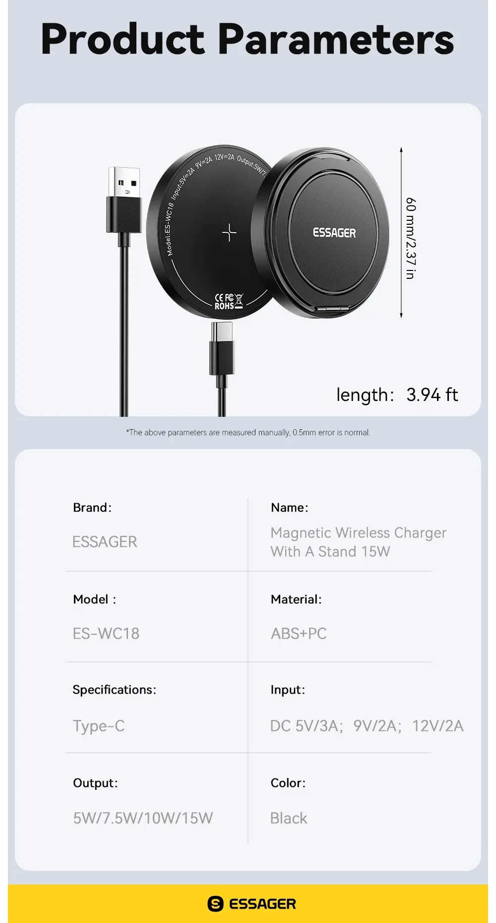 Chargeur magnétique, élégance au quotidien