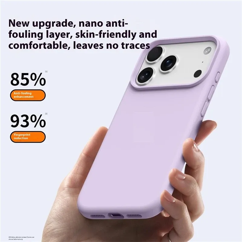 Étui magnétique fin en silicone liquide pour iPhone 17 Air, 16, 15, 14, 13, 12 Pro Max Plus, compatible MagSafe, housse de protection sécurisée 6