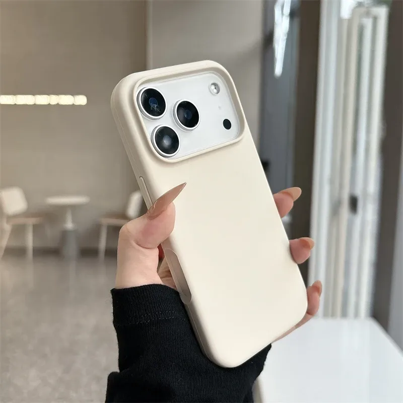 Étui magnétique fin en silicone liquide pour iPhone 17 Air, 16, 15, 14, 13, 12 Pro Max Plus, compatible MagSafe, housse de protection sécurisée 7