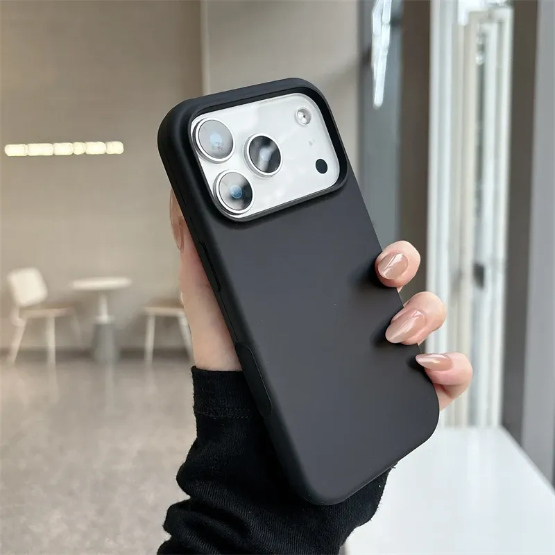 Étui magnétique fin en silicone liquide pour iPhone 17 Air, 16, 15, 14, 13, 12 Pro Max Plus, compatible MagSafe, housse de protection sécurisée 8
