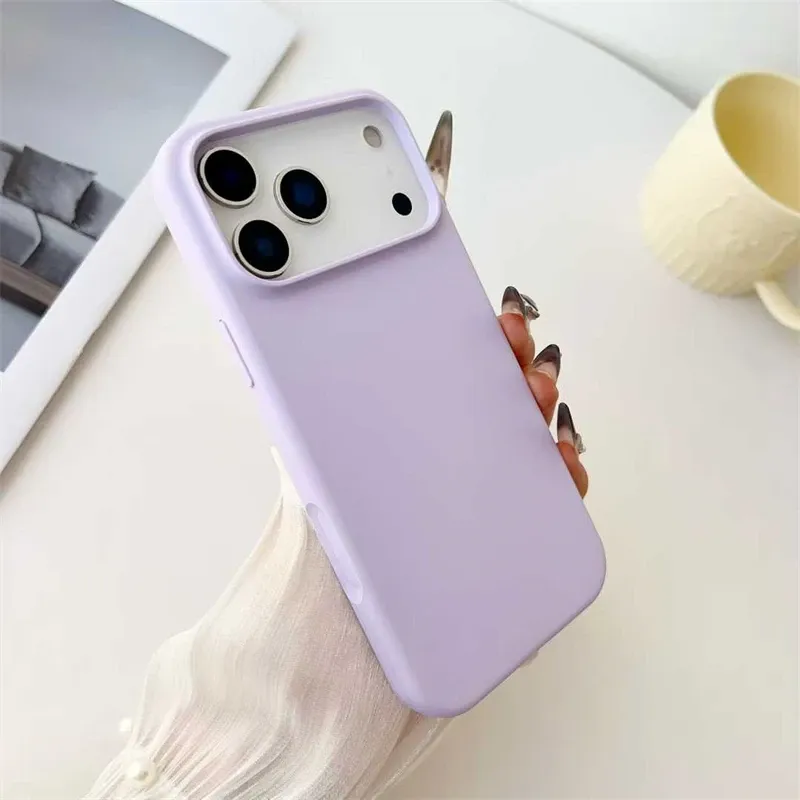 Étui magnétique fin en silicone liquide pour iPhone 17 Air, 16, 15, 14, 13, 12 Pro Max Plus, compatible MagSafe, housse de protection sécurisée 13