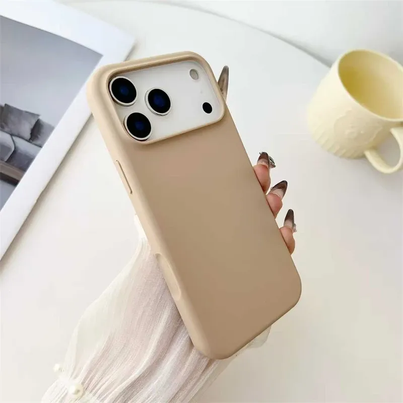 Étui magnétique fin en silicone liquide pour iPhone 17 Air, 16, 15, 14, 13, 12 Pro Max Plus, compatible MagSafe, housse de protection sécurisée 14