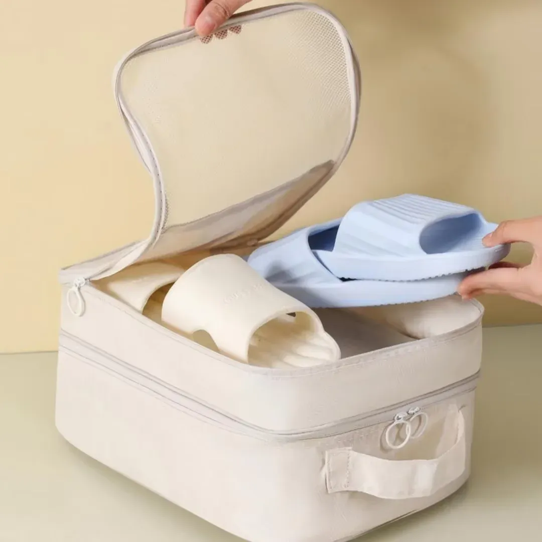 Sac à chaussures en situation de voyage
