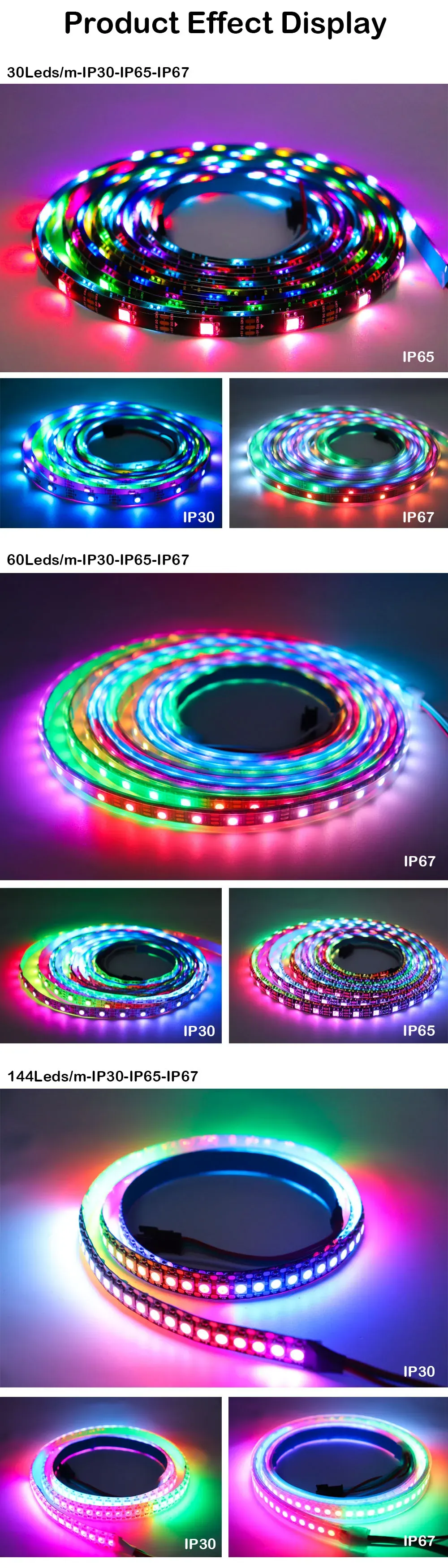 Ruban LED RVB dans un espace de vie