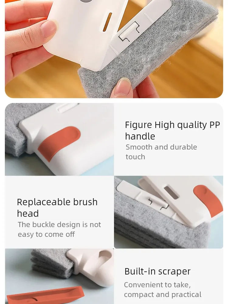 Brosse à fenêtre multifonction, usage sur armoire