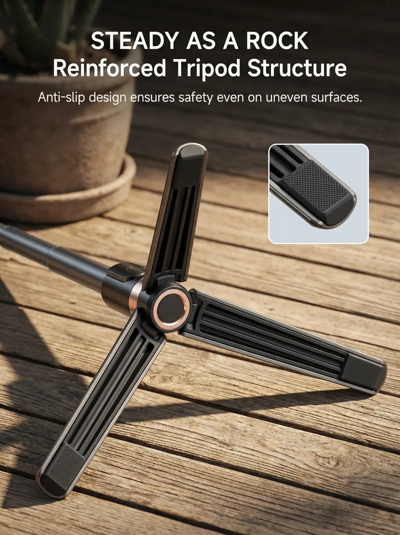 Détail du trépied pour smartphone