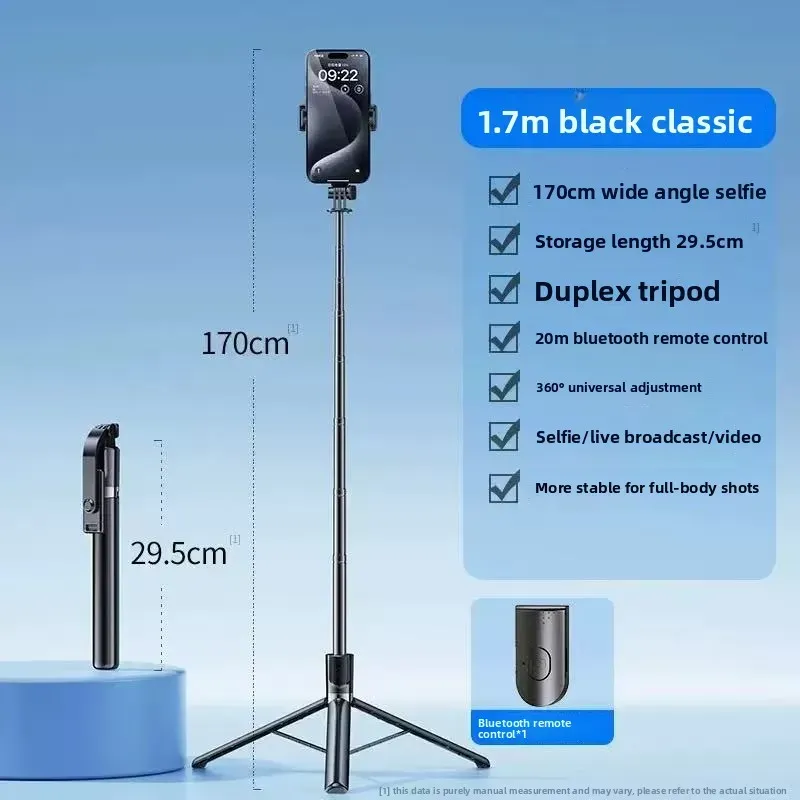 Trépied léger en alliage d'aluminium pour téléphone portable avec pieds flexibles, tête rotative 360° et bâton à selfie, pour la photo et la vidéo 7