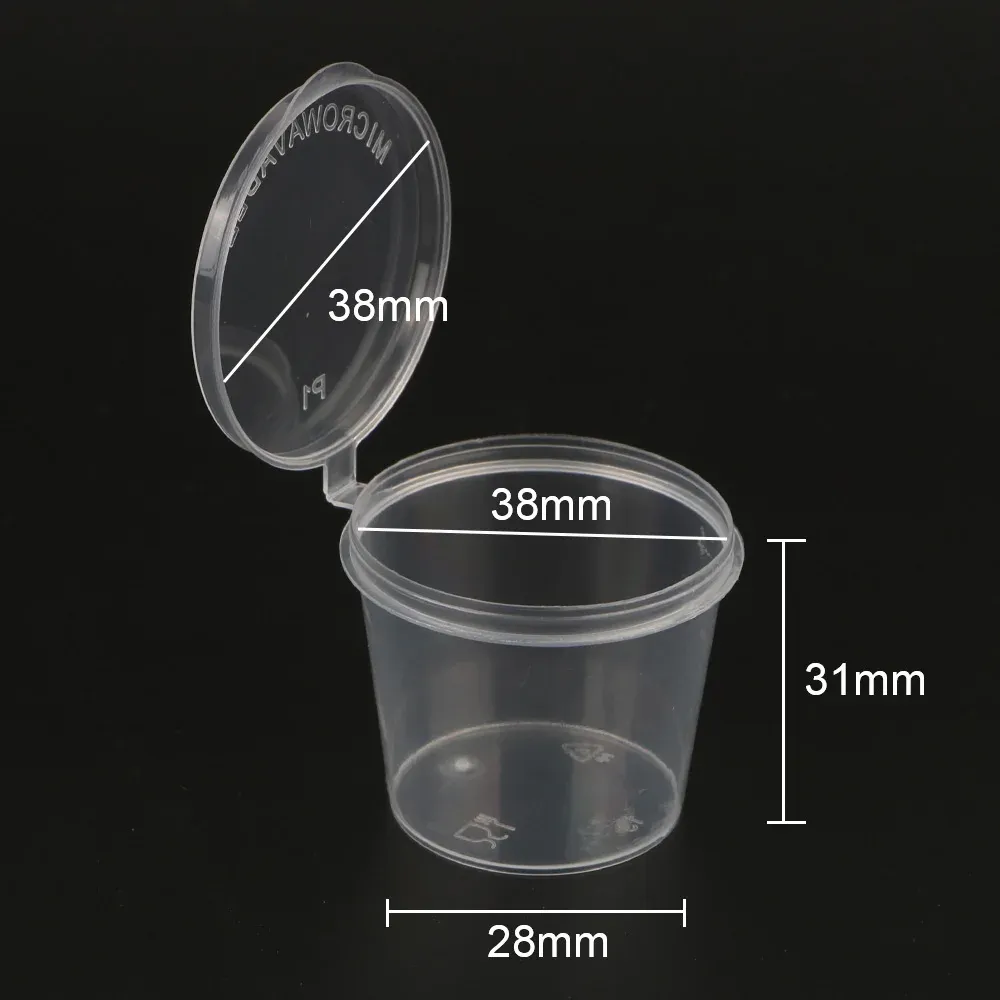 Petite boîte alimentaire transparente en plastique pour légumes et chutney, lot de 100 pièces 6