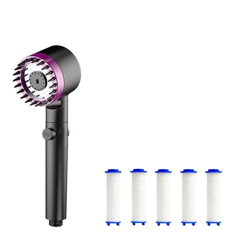 Pommeau de Douche Massant 4 Modes avec Filtre Intégré 19