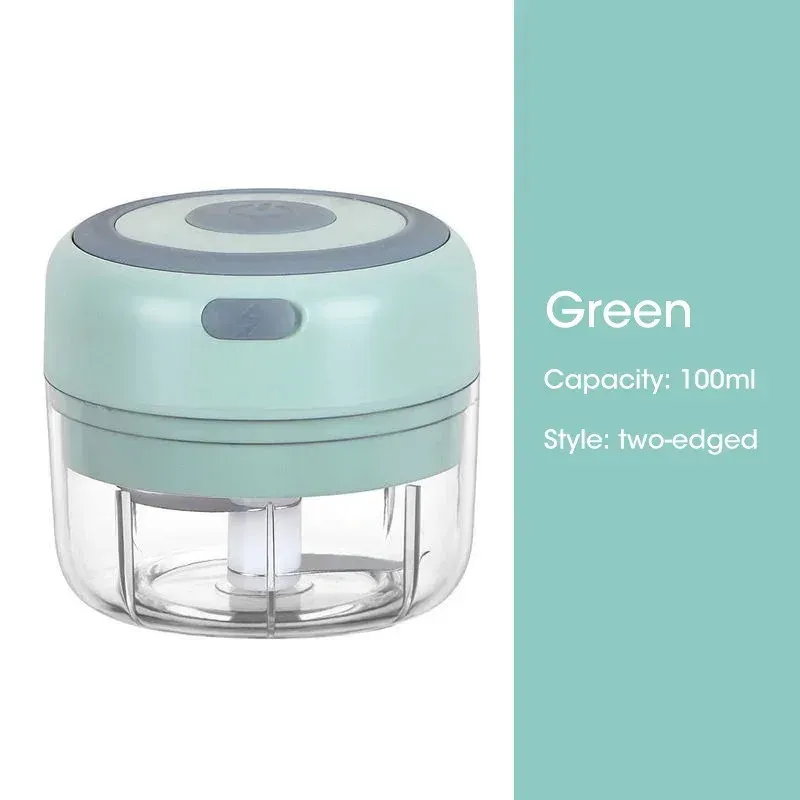 Hachoir électrique portable 100/250 ml, mini hachoir à légumes, broyeur d'ail, hachoir à oignon et mélangeur pour légumes 12
