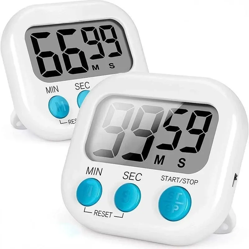 Minuterie de cuisine magnétique à écran LCD avec compte à rebours et fonction réveil - Image 1