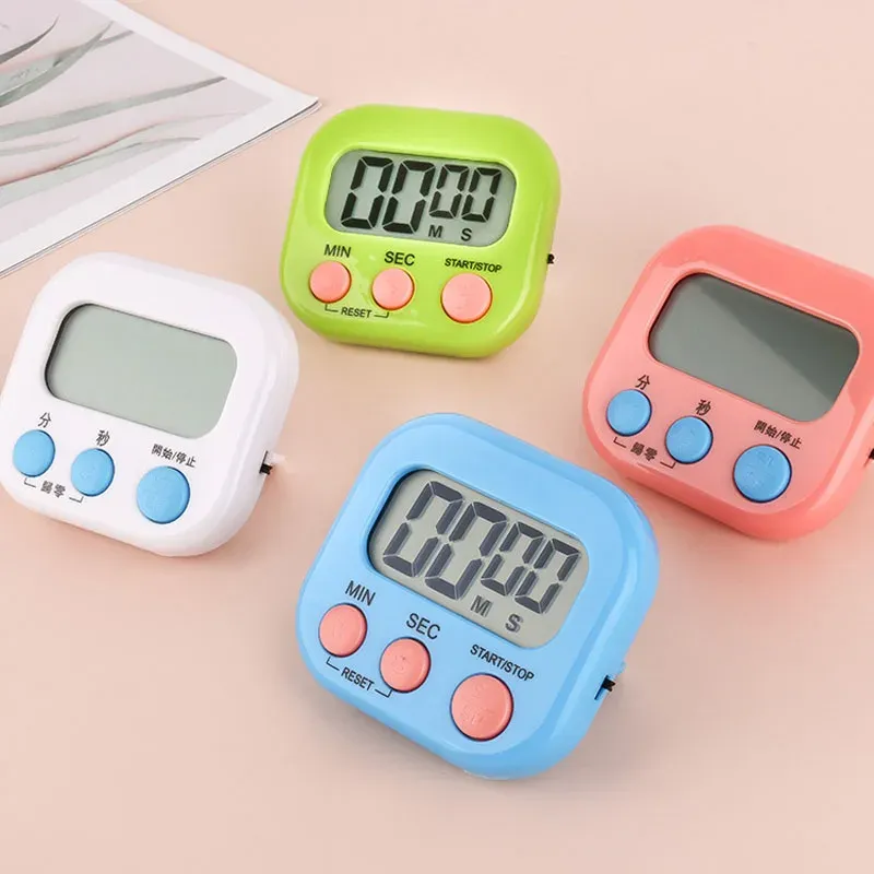 Minuterie magnétique LCD de cuisine, vue d'ensemble