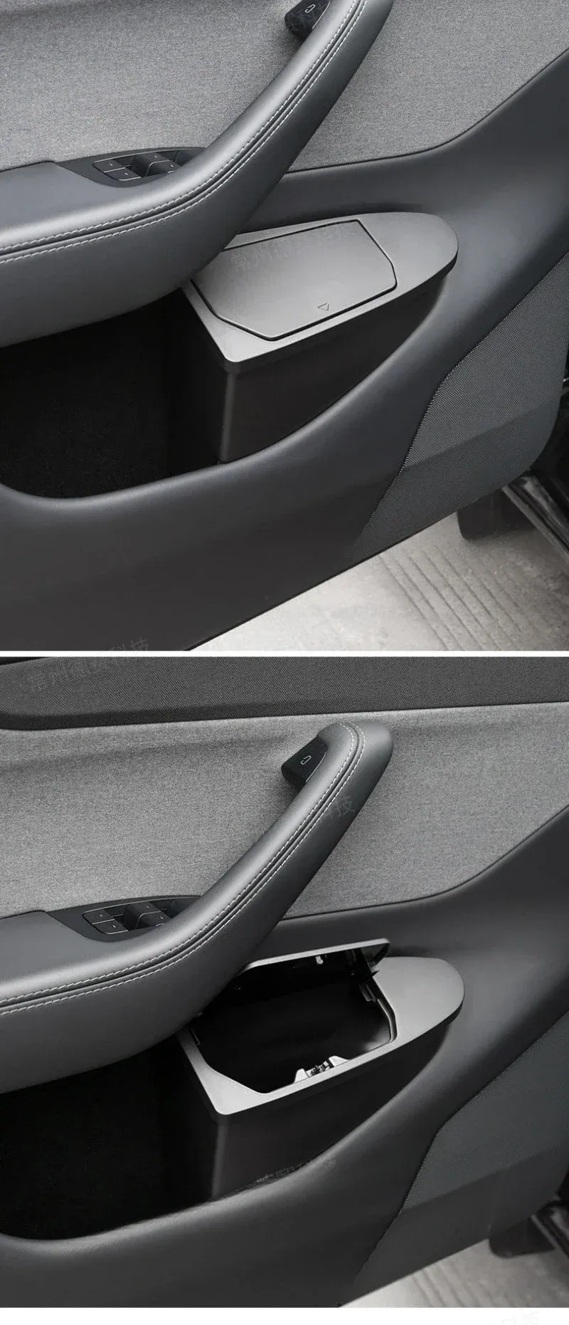 Bac de rangement de porte avant Tesla Model Y en situation