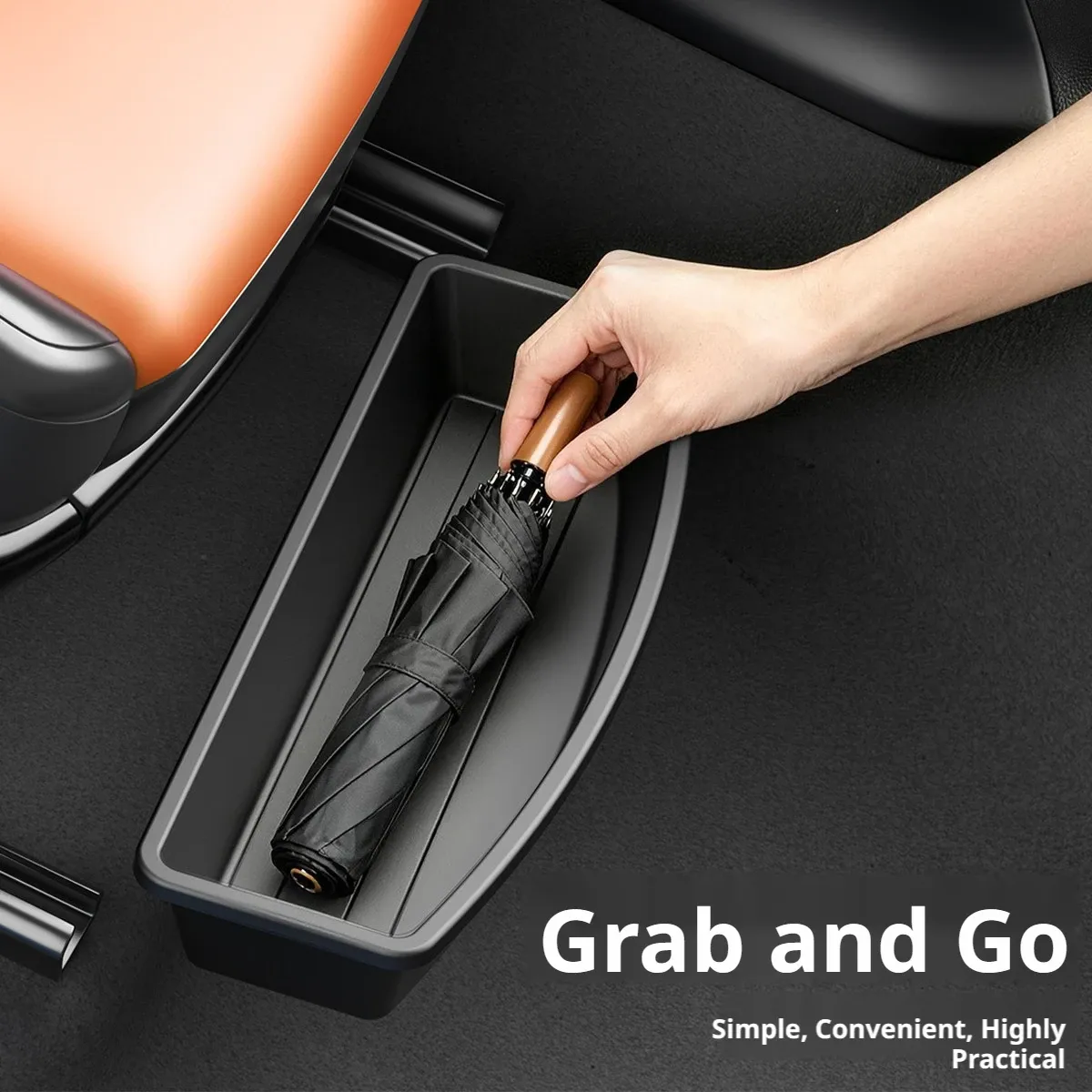 Boîte de rangement universelle sous siège de voiture SEAMETAL, boîte de rangement amovible, étui pour gadgets, accessoires universels 4
