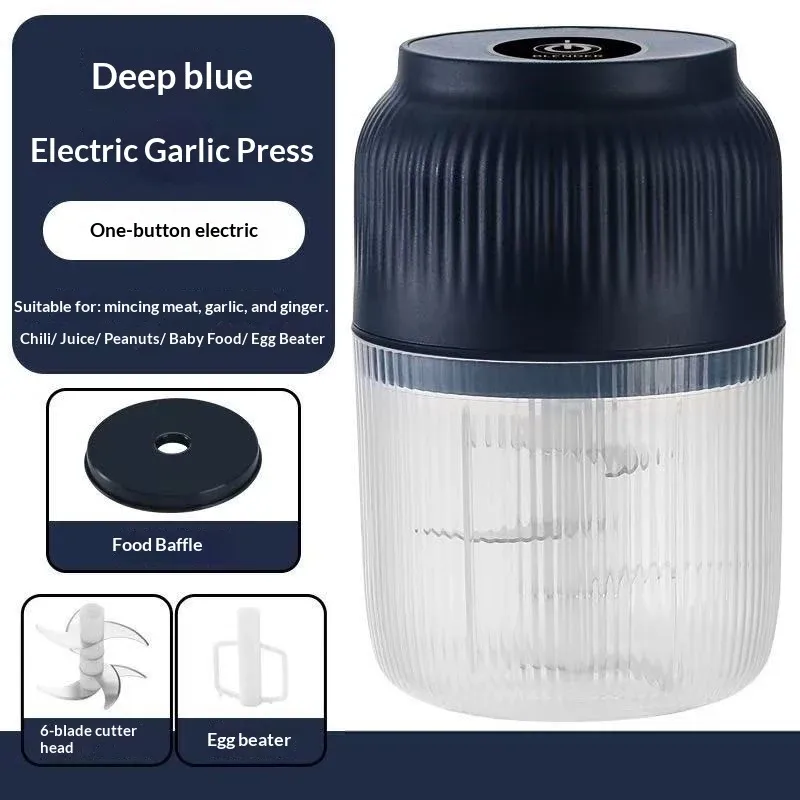 Hachoir électrique à ail en acier inoxydable, mini hachoir de cuisine 8