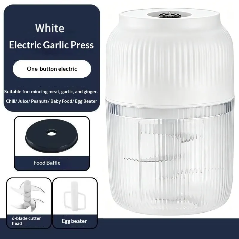 Hachoir électrique à ail en acier inoxydable, mini hachoir de cuisine 10