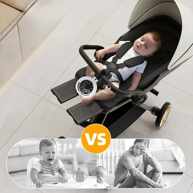 Appareil portable multifonctionnel pour apaiser bébé, aide au sommeil sans fil Bluetooth, à vibrations avec musique apaisante et bruit blanc 5