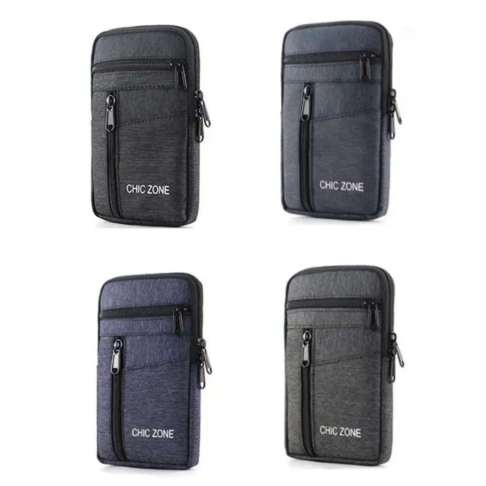 Pochette de téléphone étanche pour homme, sac banane léger avec ceinture, sac à téléphone simple à double couche, rangement de téléphone en plein air 3