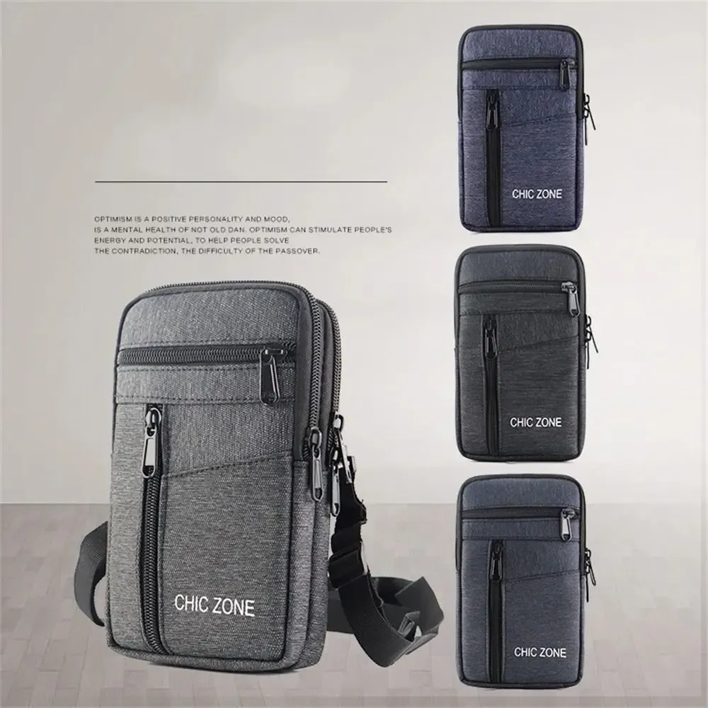 Pochette de téléphone étanche pour homme, sac banane léger avec ceinture, sac à téléphone simple à double couche, rangement de téléphone en plein air - Image 1