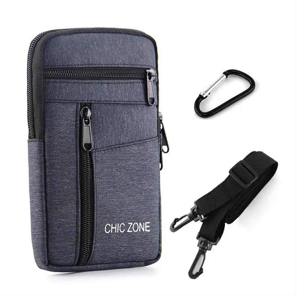 Pochette de téléphone étanche pour homme, sac banane léger avec ceinture, sac à téléphone simple à double couche, rangement de téléphone en plein air 13