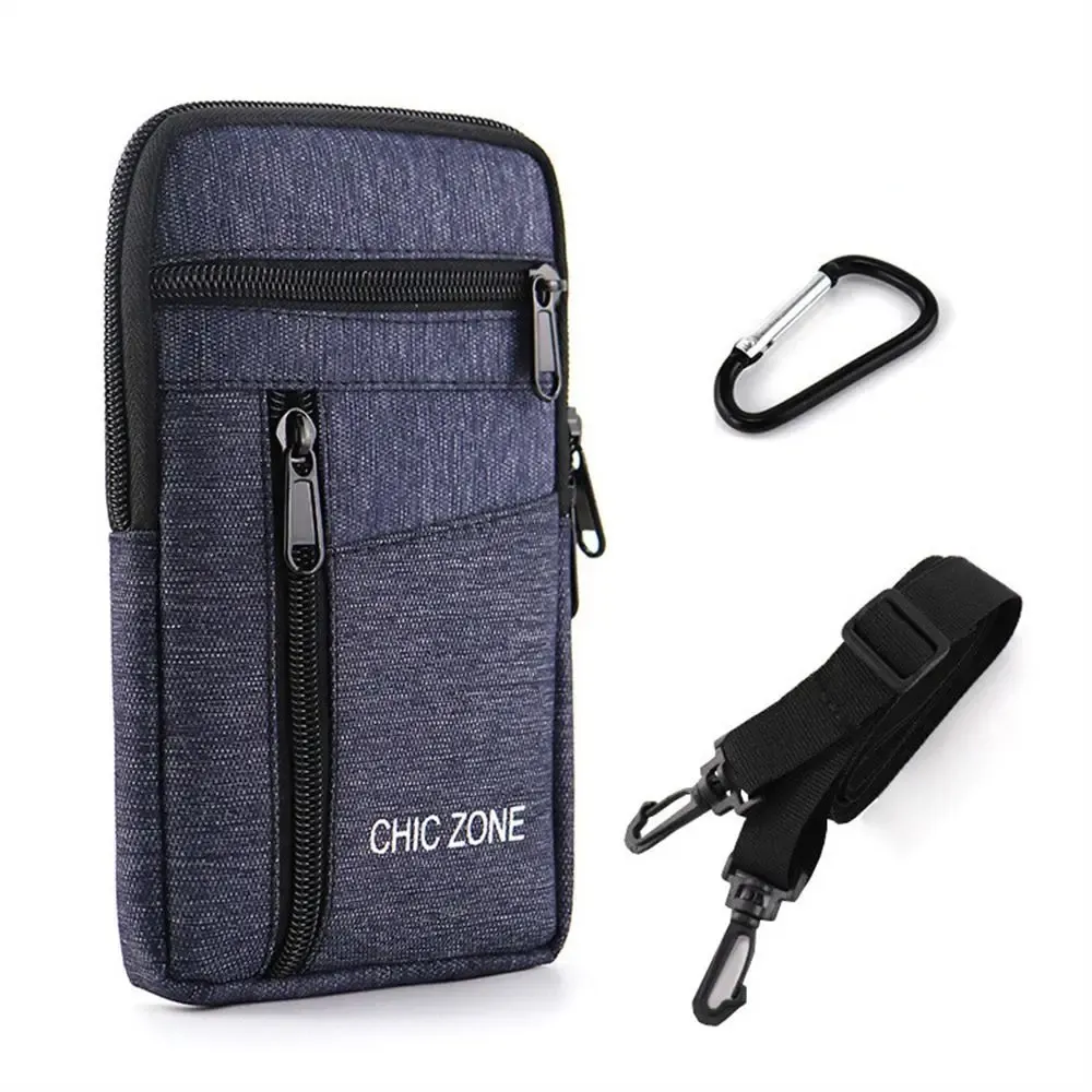 Pochette de téléphone étanche pour homme, sac banane léger avec ceinture, sac à téléphone simple à double couche, rangement de téléphone en plein air 14