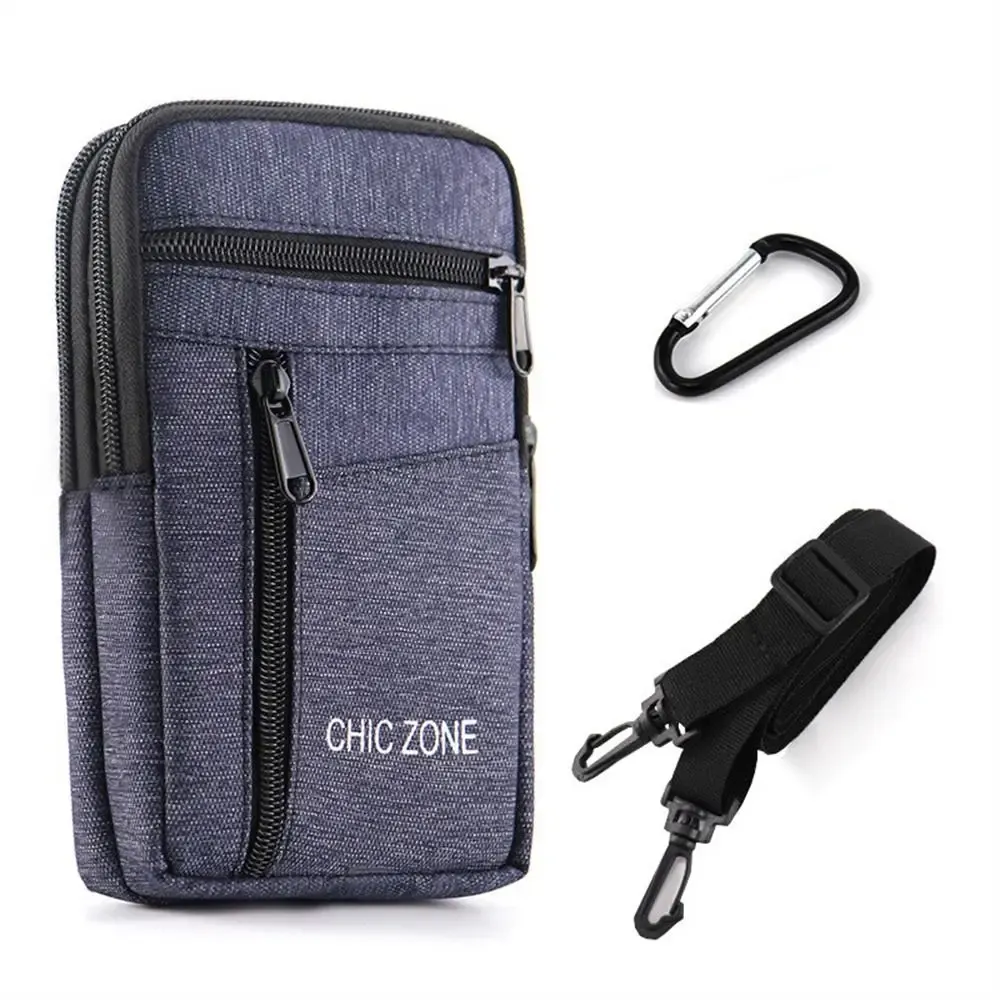Pochette de téléphone étanche pour homme, sac banane léger avec ceinture, sac à téléphone simple à double couche, rangement de téléphone en plein air 10