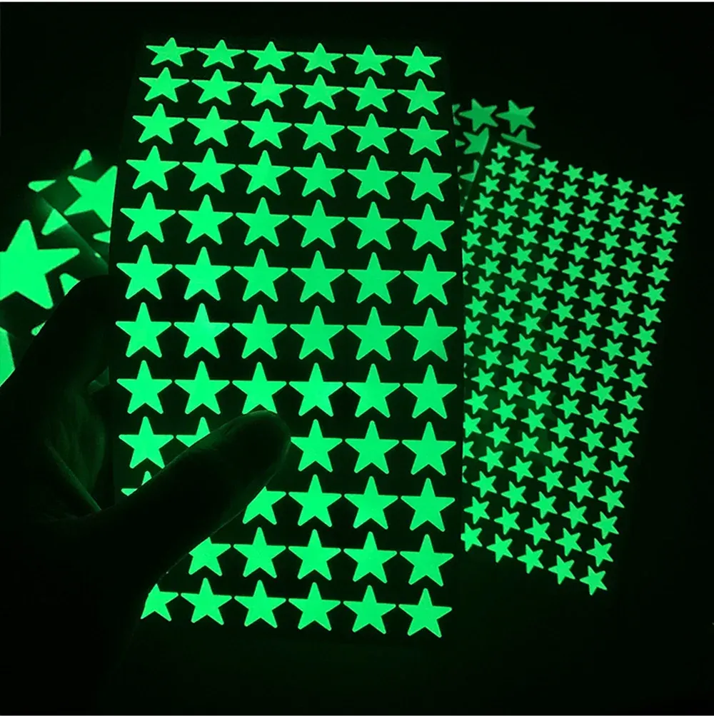 Autocollants étoiles phosphorescents au plafond