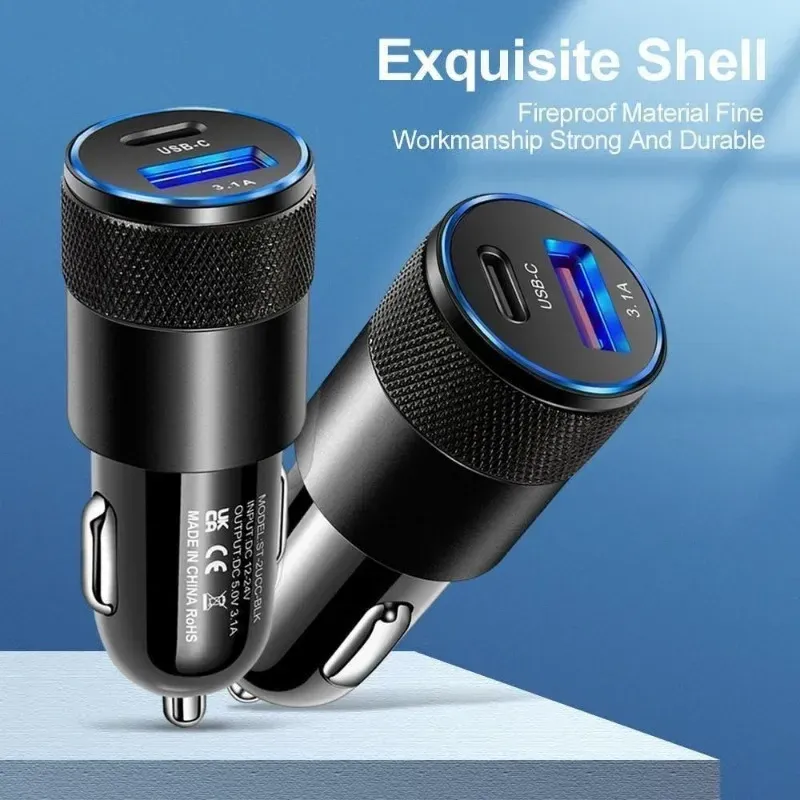 Chargeur de voiture USB C, connectique