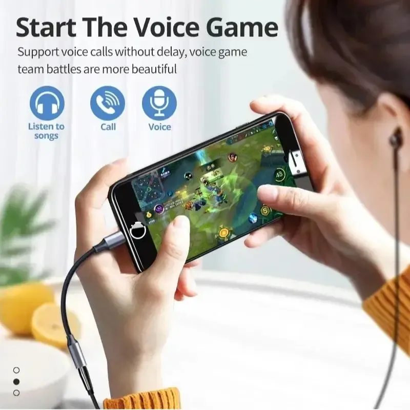 Adaptateur audio USB-C vers prise jack 3,5 mm pour téléphone, câble filaire Plug and Play pour écouteurs 6