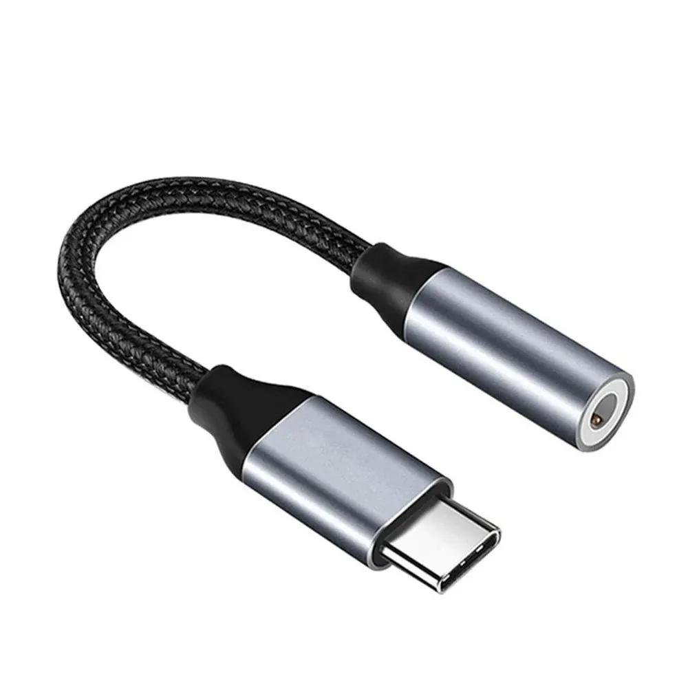 Adaptateur audio USB-C vers prise jack 3,5 mm pour téléphone, câble filaire Plug and Play pour écouteurs 7